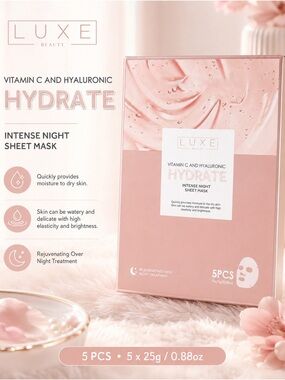 Luxe Hydrate Intense Night Sheet Mask - Pink